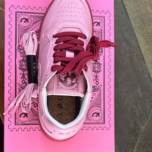Pink and Burgundy Women's Sneakers